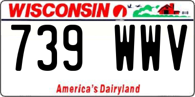 WI license plate 739WWV