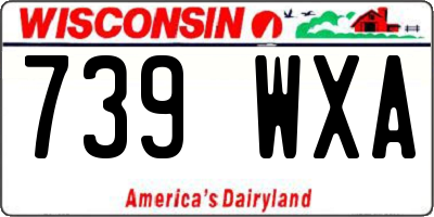 WI license plate 739WXA