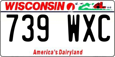 WI license plate 739WXC