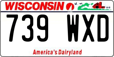 WI license plate 739WXD