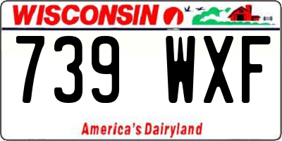 WI license plate 739WXF