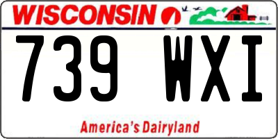 WI license plate 739WXI