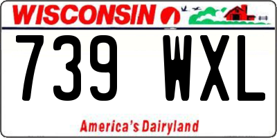 WI license plate 739WXL
