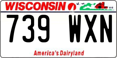 WI license plate 739WXN