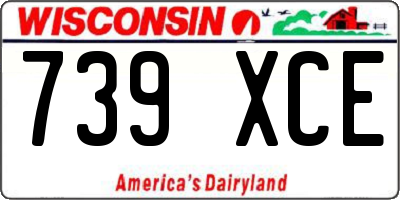 WI license plate 739XCE