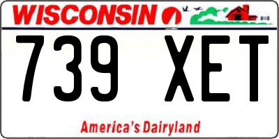 WI license plate 739XET