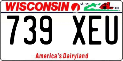 WI license plate 739XEU