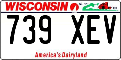 WI license plate 739XEV