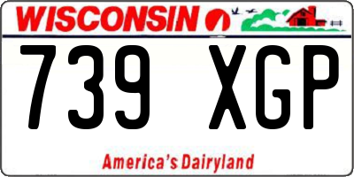 WI license plate 739XGP