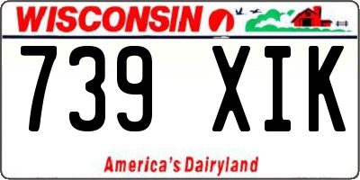 WI license plate 739XIK