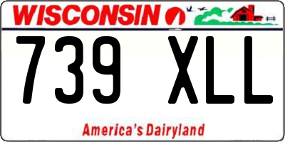 WI license plate 739XLL