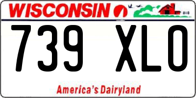 WI license plate 739XLO