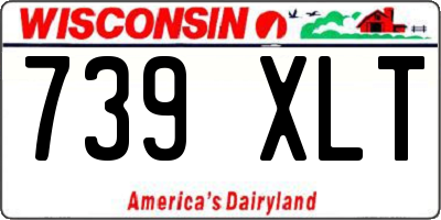 WI license plate 739XLT
