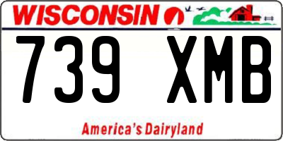 WI license plate 739XMB