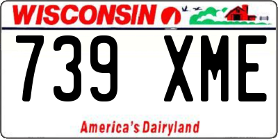 WI license plate 739XME
