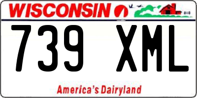 WI license plate 739XML