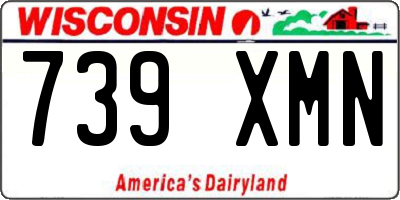 WI license plate 739XMN