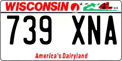 WI license plate 739XNA