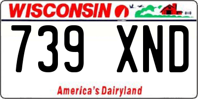 WI license plate 739XND