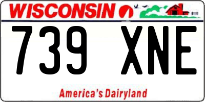 WI license plate 739XNE