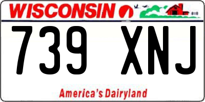 WI license plate 739XNJ