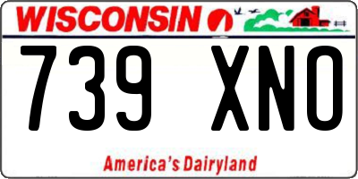 WI license plate 739XNO
