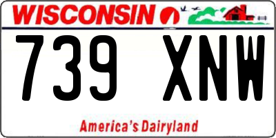 WI license plate 739XNW