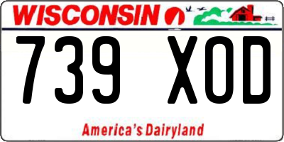 WI license plate 739XOD