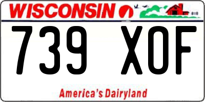 WI license plate 739XOF