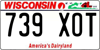 WI license plate 739XOT