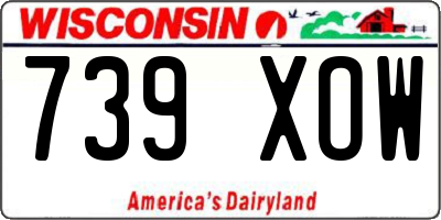 WI license plate 739XOW