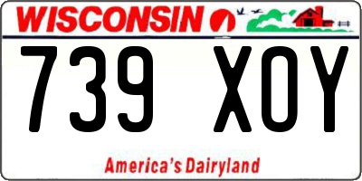 WI license plate 739XOY