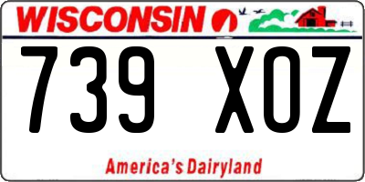 WI license plate 739XOZ