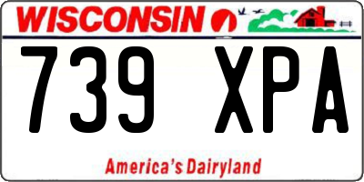 WI license plate 739XPA
