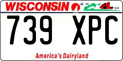 WI license plate 739XPC
