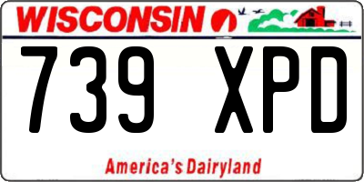 WI license plate 739XPD