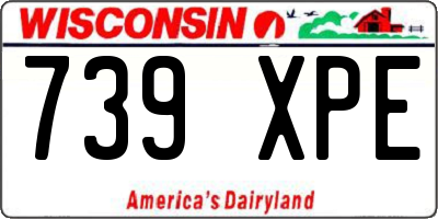 WI license plate 739XPE