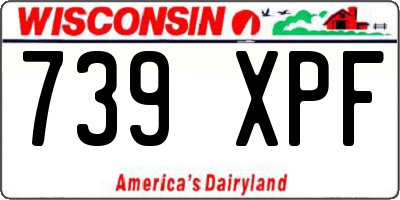 WI license plate 739XPF