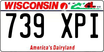 WI license plate 739XPI