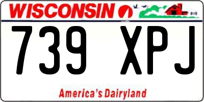 WI license plate 739XPJ
