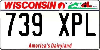 WI license plate 739XPL