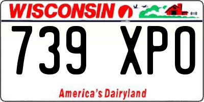 WI license plate 739XPO