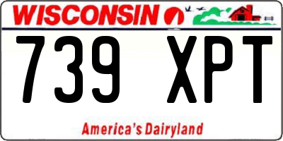 WI license plate 739XPT
