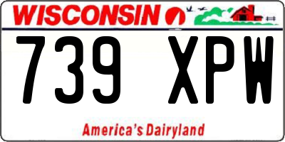 WI license plate 739XPW