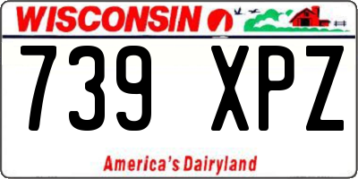 WI license plate 739XPZ