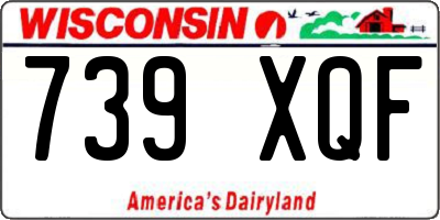 WI license plate 739XQF