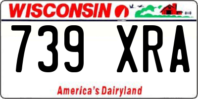 WI license plate 739XRA