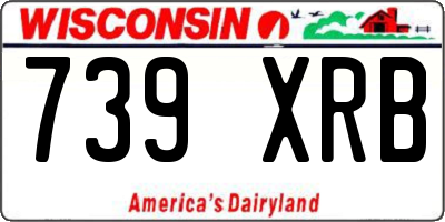 WI license plate 739XRB