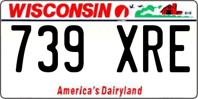 WI license plate 739XRE
