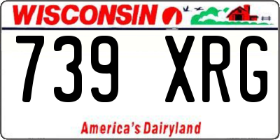 WI license plate 739XRG